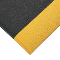 COBA Orthomat Premium Anti-Fatigue Floor Mat Black / Yellow 900mm x 600mm x 12.5mm