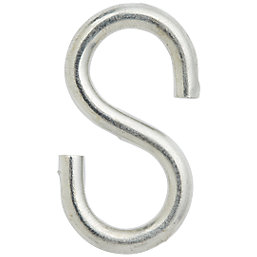 Diall S-Hooks Zinc-Plated 25 x 3mm 6 Pack