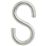 Diall S-Hooks Zinc-Plated 25 x 3mm 6 Pack