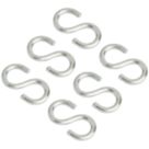 Diall S-Hooks Zinc-Plated 25 x 3mm 6 Pack