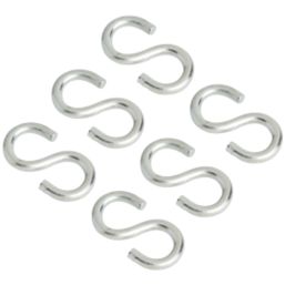 Diall S-Hooks Zinc-Plated 25 x 3mm 6 Pack
