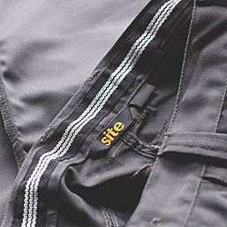 Site Jackal Work Trousers Grey / Black 36" W 30" L