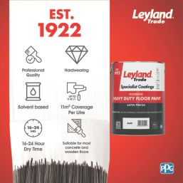 Leyland Trade 5Ltr Slate Satin Heavy Duty Floor Paint