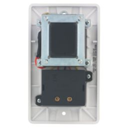 Hager WMSO100 1-Gang Dual Voltage Shaver Socket 115/230V ACV White with White Inserts