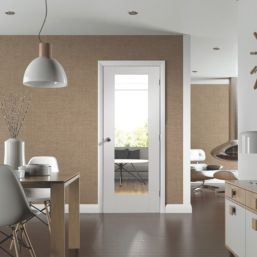 Green & Taylor  1-Clear Light Primed White Wooden Shaker Internal Glazed Door 1981mm x 762mm