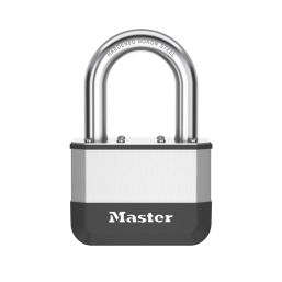 Master Lock PK15EURDLF  All-Weather   Elite Laminated Padlock  Silver & Black 67mm