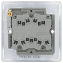 British General Nexus Metal 10AX 3-Gang 2-Way Light Switch  Polished Chrome
