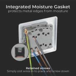 British General Nexus Metal 10AX 3-Gang 2-Way Light Switch  Polished Chrome