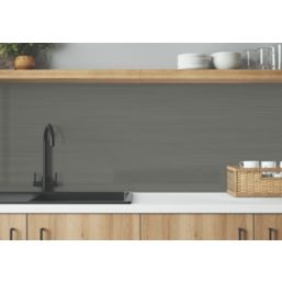 Wilsonart  Brushed Steel/Brushed Titanium Mid-Rise Splashback 3050mm x 600mm x 4mm