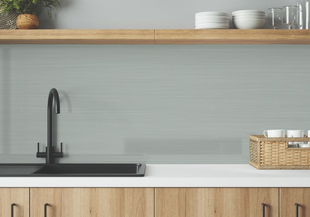 Wilsonart  Brushed Steel / Brushed Titanium Mid-Rise Splashback 3050mm x 600mm x 4mm