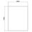 Laura Ashley  Clear with Satin Chrome Caps Kitchen Splashback 600mm x 750mm x 6mm