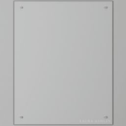 Laura Ashley  Clear with Satin Chrome Caps Kitchen Splashback 600mm x 750mm x 6mm