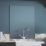 Laura Ashley  Clear with Satin Chrome Caps Kitchen Splashback 600mm x 750mm x 6mm