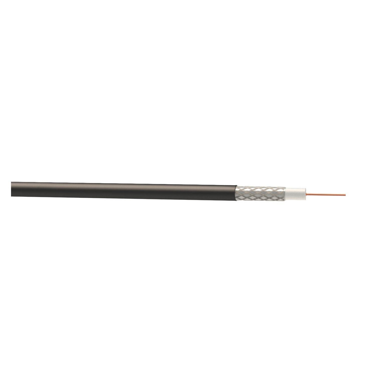 Time RG6 Black 1-Core Round Coaxial Cable 100m Drum (495JY)
