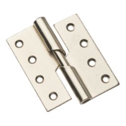 Smith & Locke Satin Nickel  Rising Butt Hinges RH 100mm x 103mm 2 Pack
