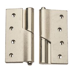Smith & Locke Satin Nickel  Rising Butt Hinges RH 100mm x 103mm 2 Pack