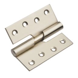 Smith & Locke Satin Nickel  Rising Butt Hinges RH 100mm x 103mm 2 Pack