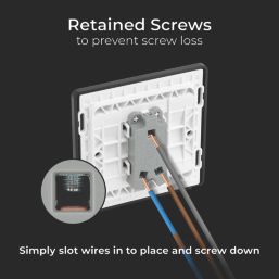 British General Evolve 20A 16AX 1-Gang 2-Way Light Switch  Black Chrome