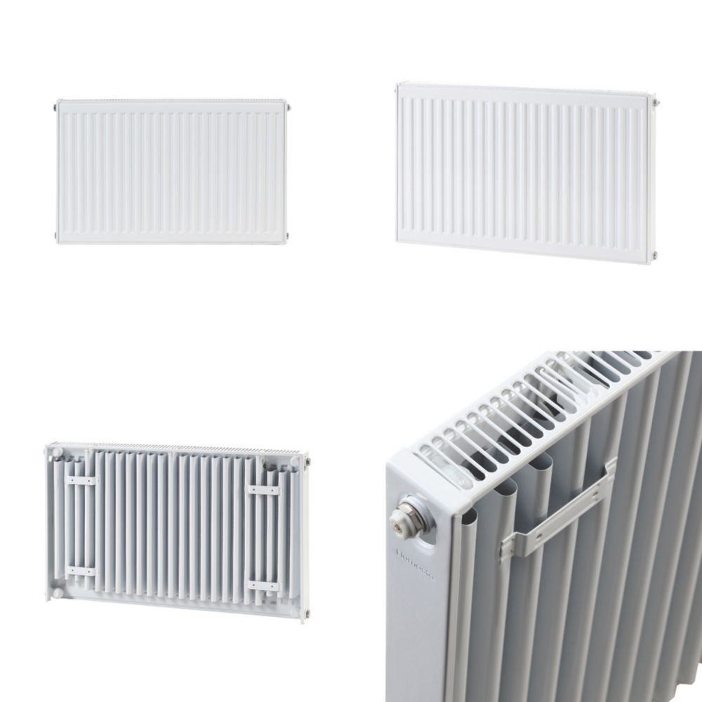 Flomasta Type 11 Single-Panel Single Convector Radiator 500mm x 700mm White  1941BTU - Screwfix