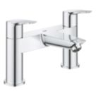 Grohe Start Edge Chrome 154mm Deck Mounted Lever 2 Tap Holes Bath Mixer Tap