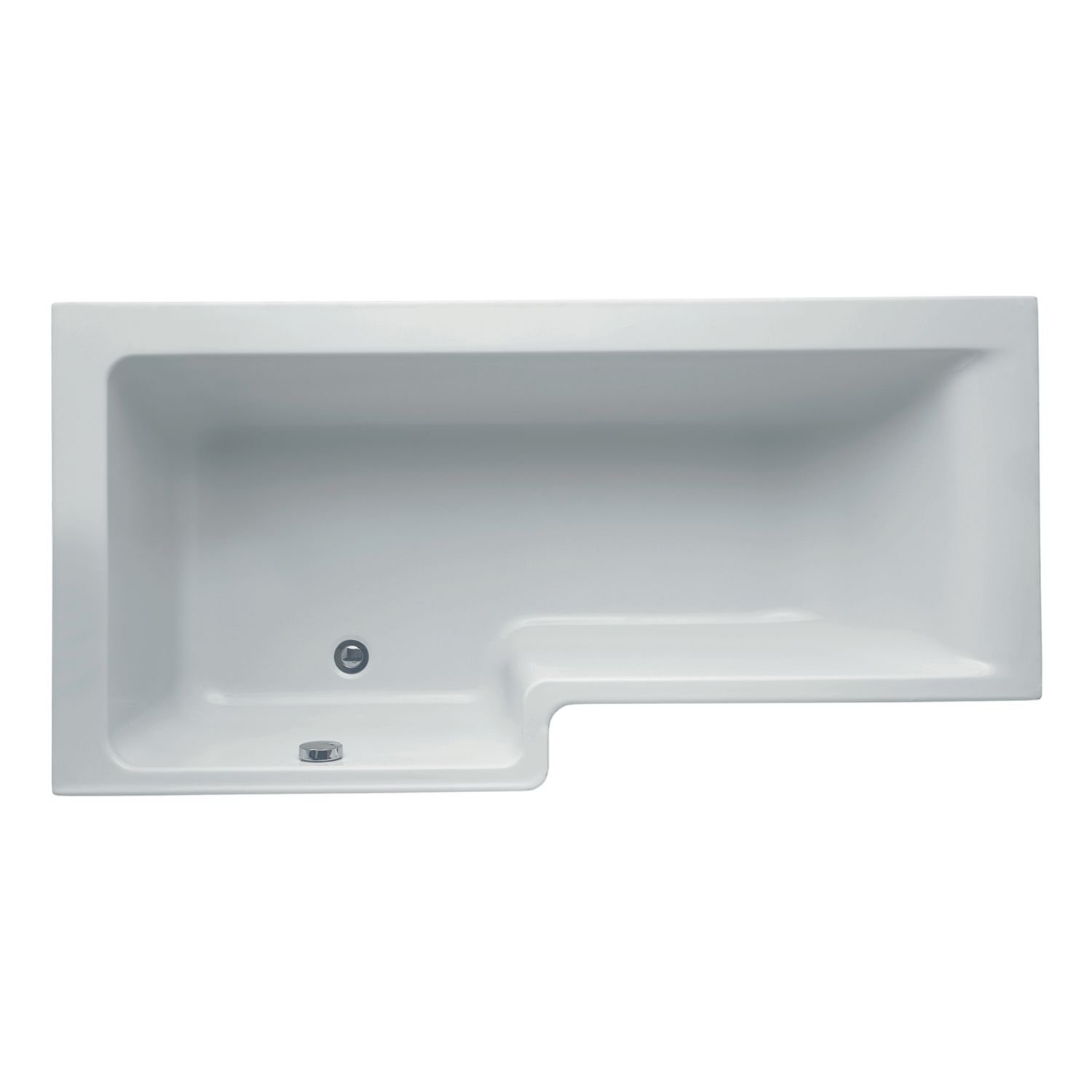 Ideal Standard Concept Space Shower Bath Left-Hand Acrylic No Tap Holes 1500mm (495YN)