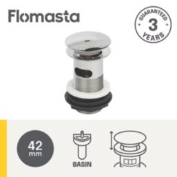 Flomasta Slotted Pop Up Basin Waste Chrome 66mm