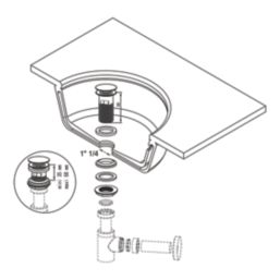 Flomasta Slotted Pop Up Basin Waste Chrome 66mm