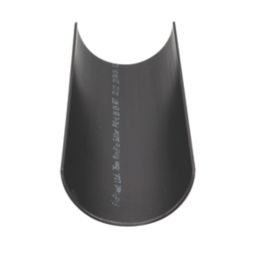 FloPlast MiniFlo PVC Half Round Gutters Black 76mm x 2m 6 Pack