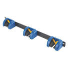 Smith & Locke 3-Tool Hanger Rail Black / Blue 55 x 500mm