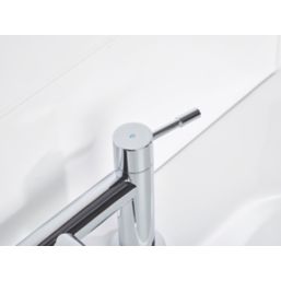 Bristan Mila Chrome 140mm Deck Mounted Lever 2 Tap Holes Bath Mixer Tap