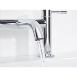 Bristan Mila Chrome 140mm Deck Mounted Lever 2 Tap Holes Bath Mixer Tap