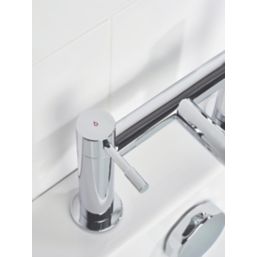 Bristan Mila Chrome 140mm Deck Mounted Lever 2 Tap Holes Bath Mixer Tap