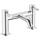 Bristan Mila Chrome 140mm Deck Mounted Lever 2 Tap Holes Bath Mixer Tap