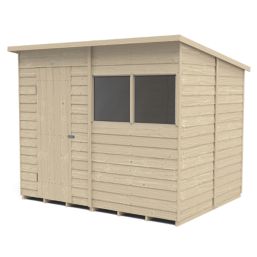 Forest  8' x 6' (Nominal) Pent Overlap Timber Shed with Base