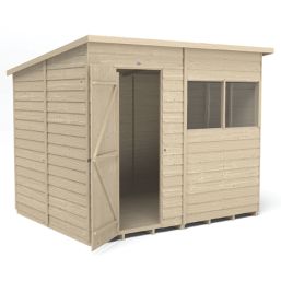 Forest  8' x 6' (Nominal) Pent Overlap Timber Shed with Base