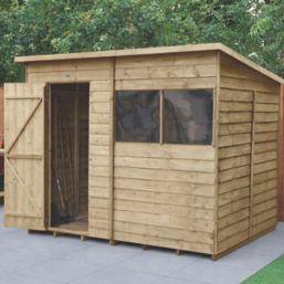 Forest  8' x 6' (Nominal) Pent Overlap Timber Shed with Base