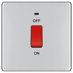 LAP  45A 1-Gang DP Cooker Switch Polished Chrome with LED