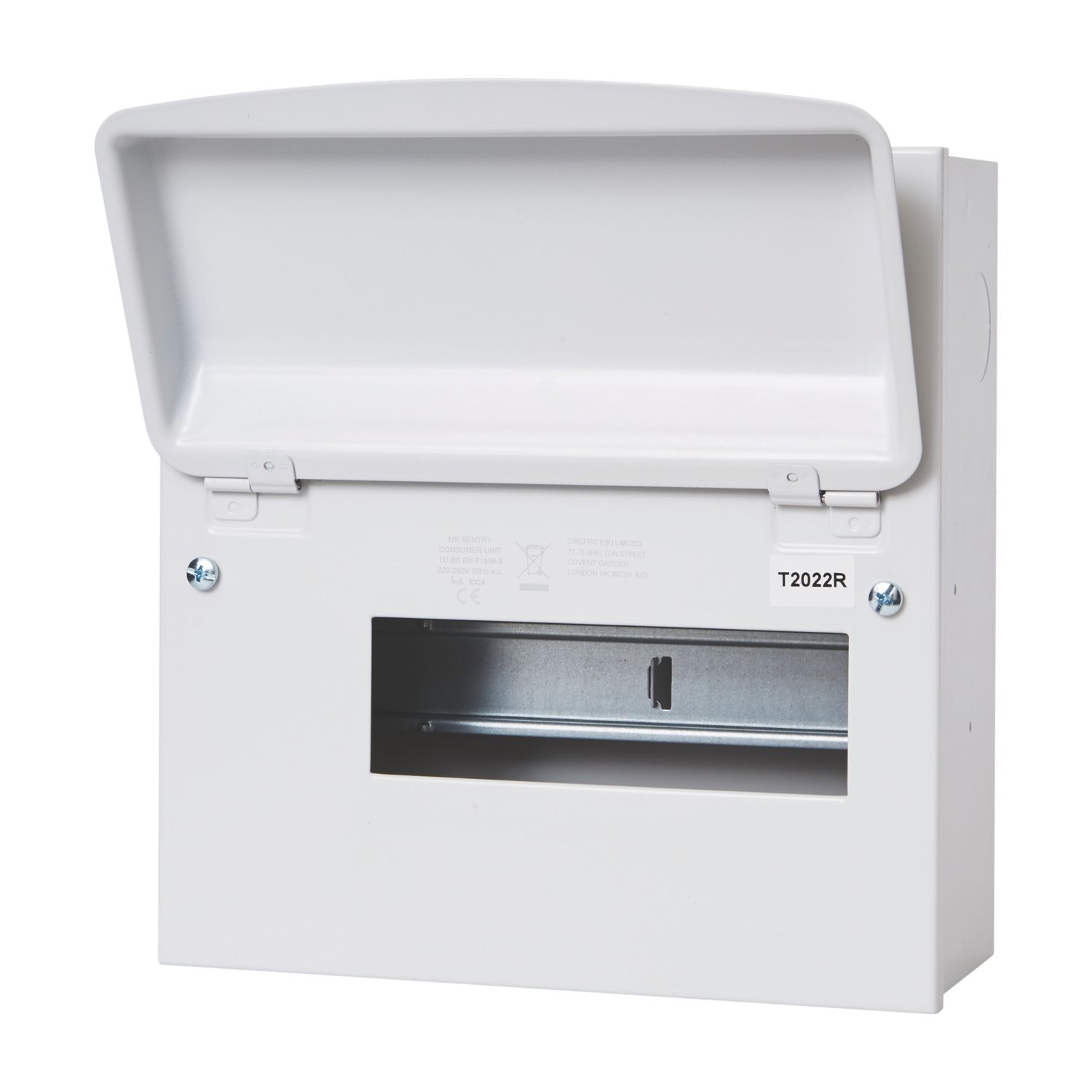 MK Sentry 8-Module Unpopulated Enclosure Only Consumer Unit (496KP)