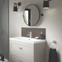 Splashwall Vanity Splashback Gloss Terra Grey/Seabreeze Green 250mm x 800mm x 4mm