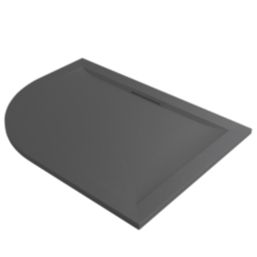 Mira Flight Level Offset Quadrant Shower Tray Right-Handed Slate Grey 1200mm x 900mm x 25mm