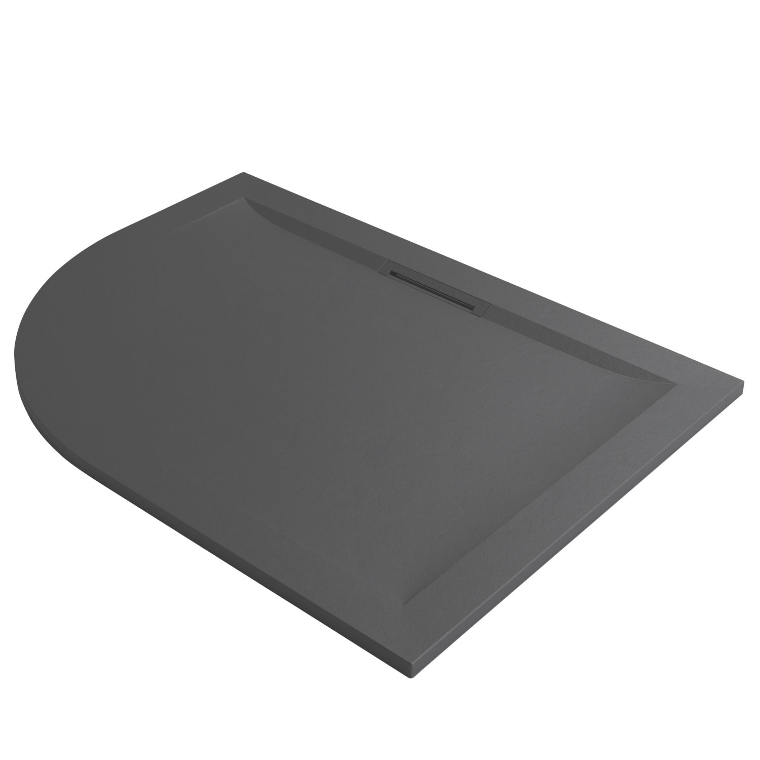 Mira Flight Level Offset Quadrant Shower Tray Right-Handed Slate Grey 1200mm x 900mm x 25mm (496PJ)