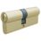 Smith & Locke  6-Pin Cylinder Lock 45-55 (100mm) Brass