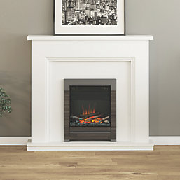 Be Modern Lansing Electric Fireplace White 1220mm x 300mm x 1083mm