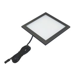 VEW Slim Square LED Cabinet Light Black 3W 150lm