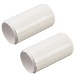 Deta TTE Conduit Couplers 25mm White 2 Pack