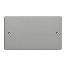 Varilight  2-Gang Blanking Plate Brushed Steel