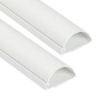D-Line PVC White TV Trunking 50mm x 25mm x 1.5m 2 Pack