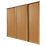 Spacepro Shaker 3-Door Panel Sliding Wardrobe Doors Oak Frame Oak Panel 2136mm x 2260mm