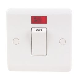 LAP  45A 1-Gang DP Cooker Switch White with Neon