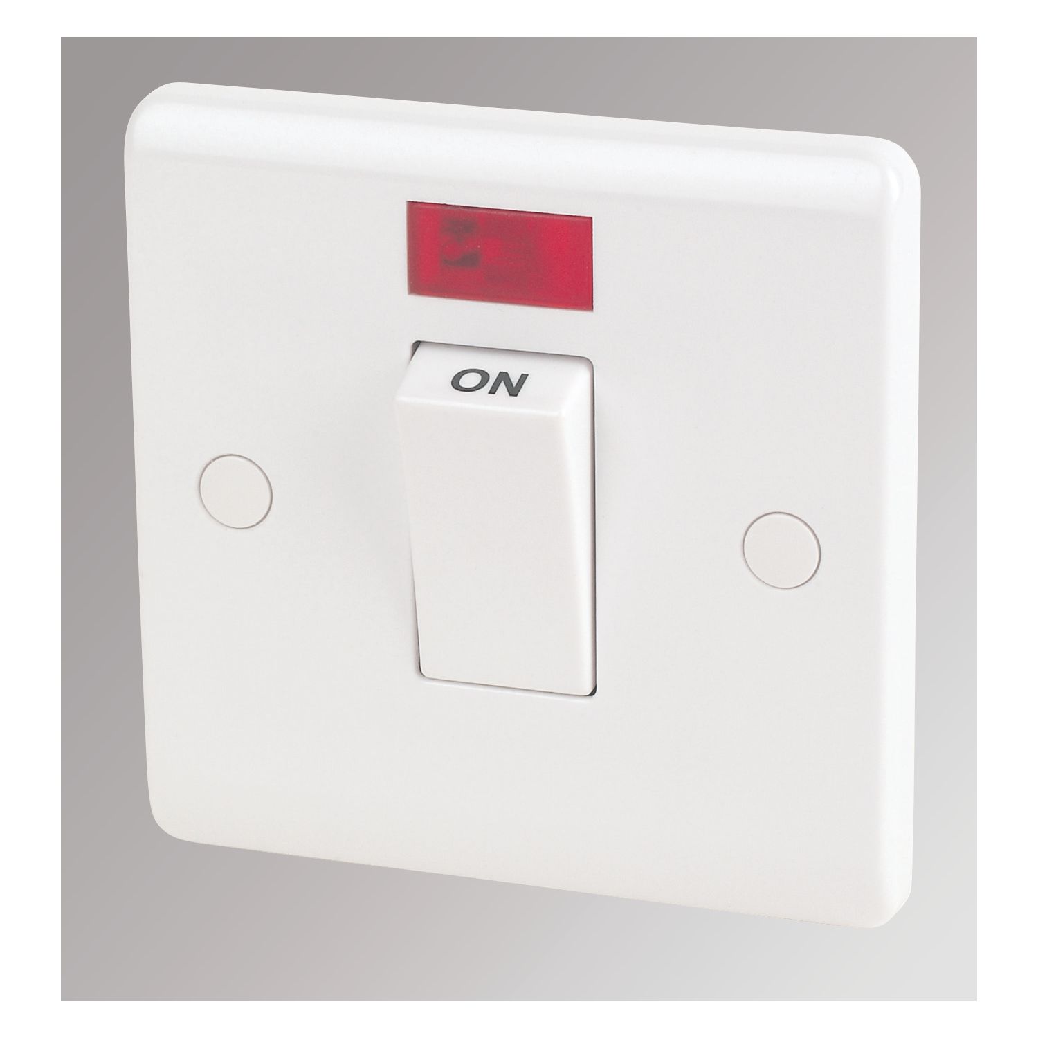 LAP 45A 1-Gang DP Cooker Switch White with Neon (49779)